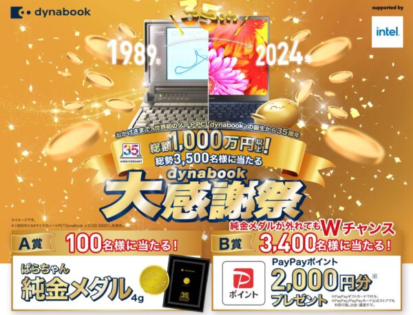 ～2024年10月31日までのDynabook Directのセール「dynabook大感謝祭」の公式バナー