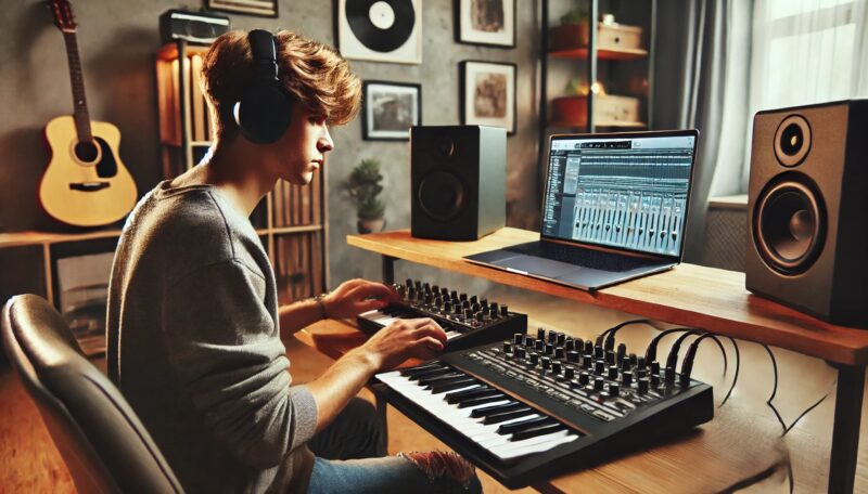 ノートパソコンを使って音楽制作