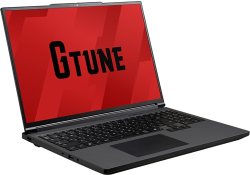 マウスコンピューターのゲーミングノートPX「G-TUNE-H6-I9G7TBK-C」の本体の外観