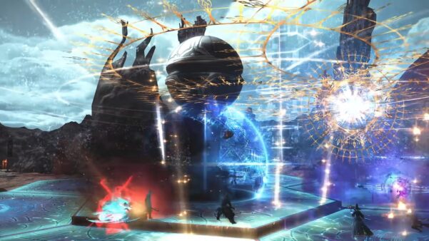 FINAL FANTASY XIVパッチ7.2「永久の探求者」のプレイのワンシーン
