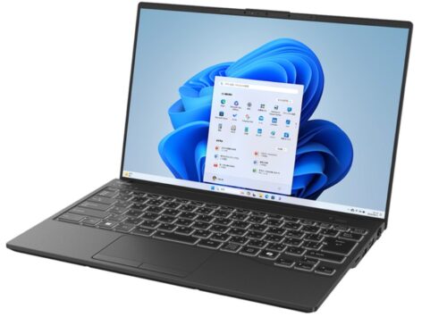 LIFEBOOK WU2_J3の本体の外観&キーボードのバックライト点灯時