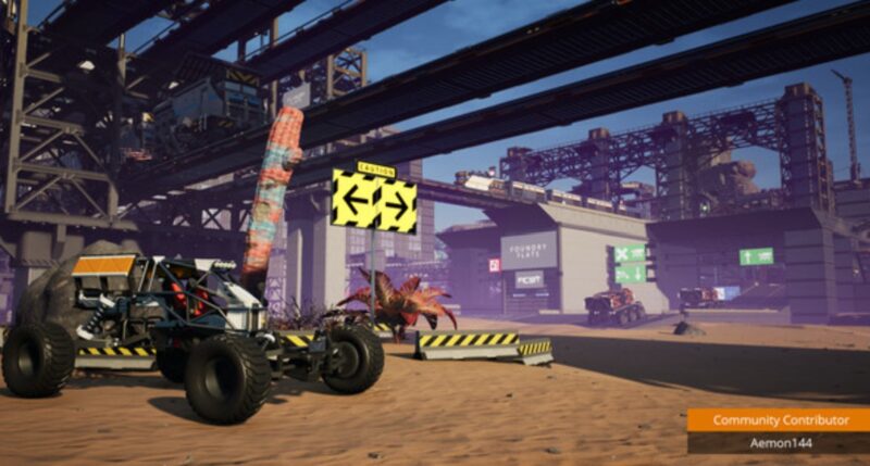 Satisfactoryのプレイのワンシーン