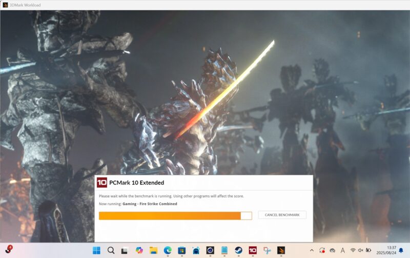 ★LIFEBOOK WU5_J3でPCMARK10によるゲーム・グラフィック処理に関するベンチマークスコアの実測画面