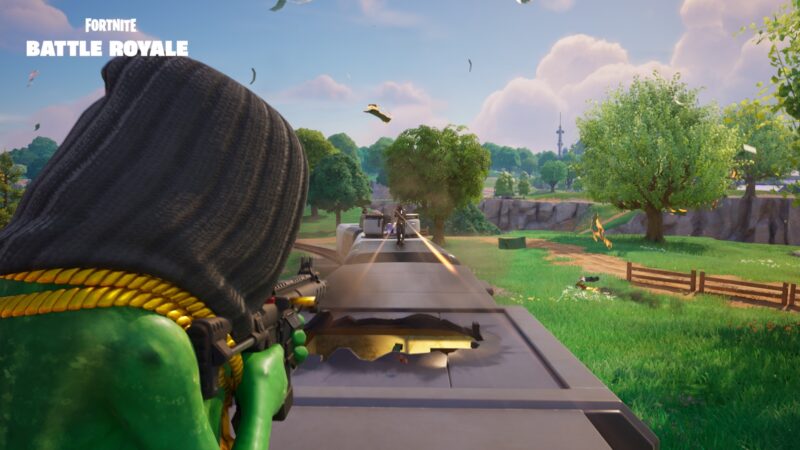 フォートナイトのプレイ時のワンシーン