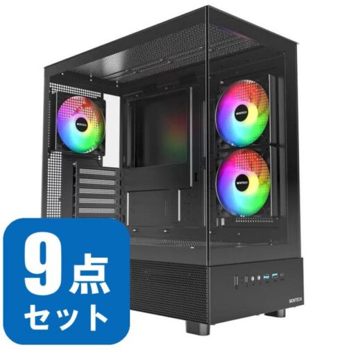 197,110円_Palit RTX5060Ti 8GB グラフィックボードとパーツ一式セット(ブラック系 OS付き)の本体外観