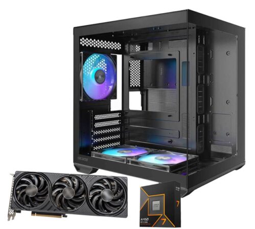 198,240 円_怒涛のRTX5060Ti 16GB組立キットAブラックの本体の外観