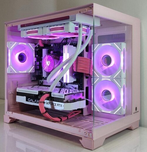【即納ピンクLEDゲーミングPC】Ryzen7 5700x RTX3060tiの本体の外観