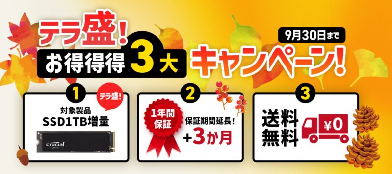 2025年9月30日火曜日まで_ストームの期間限定セール&キャンペーン「テラ盛りお得得得三大キャンペーン」の概要＆公式バナー