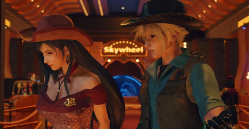 MOD使用時のFF7リバースのゴールドソーサーのワンシーン