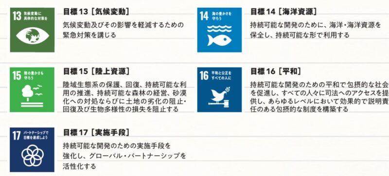SDGsのゴール13～17