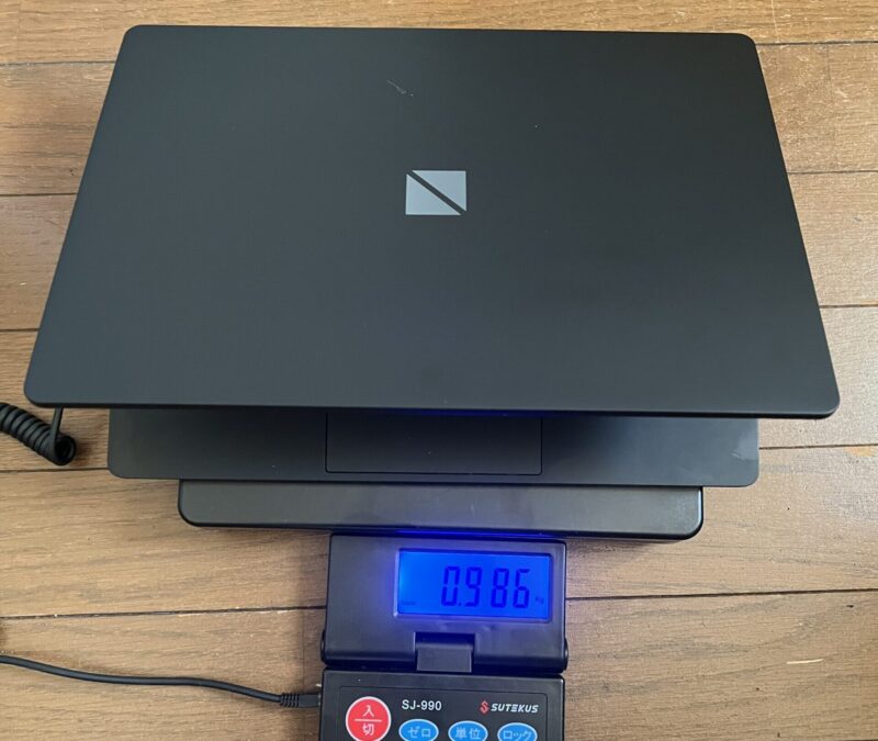 NEXTREMEの本体重量測定結果