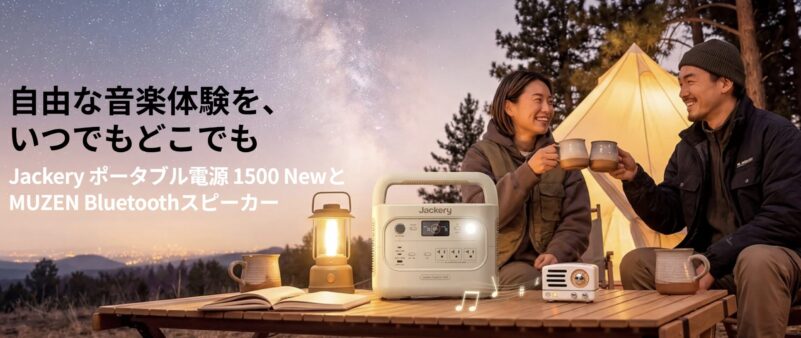 2026年4月7日からJackery公式サイトの期間限定セール・キャンペーン「Jackery ポータブル電源 1500 NewとMUZEN Bluetoothスピーカー」最大48%OFF_1