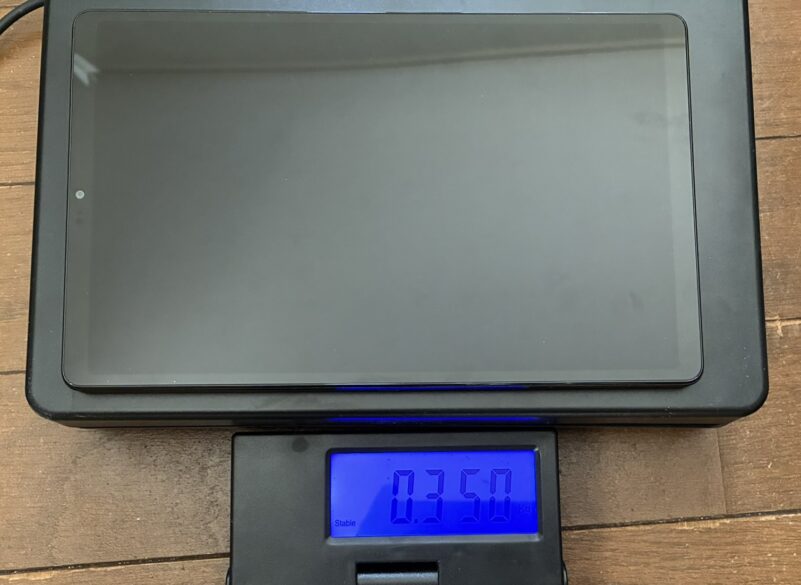 Legion Tabの本体の重量の実測結果：350g