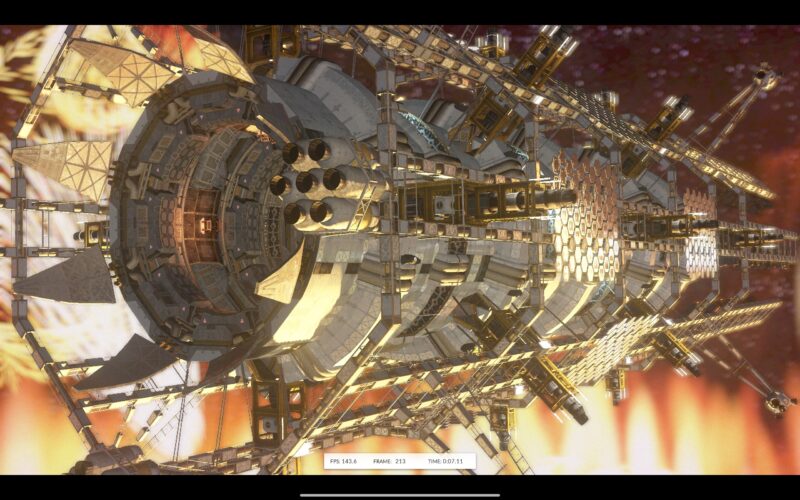 ★Legion Tabでの3D MARKでの実測中の画面スクショ