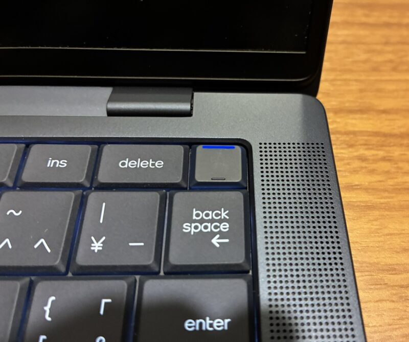 11.■ HP EliteBook Xのキーボード_電源ボタン付近