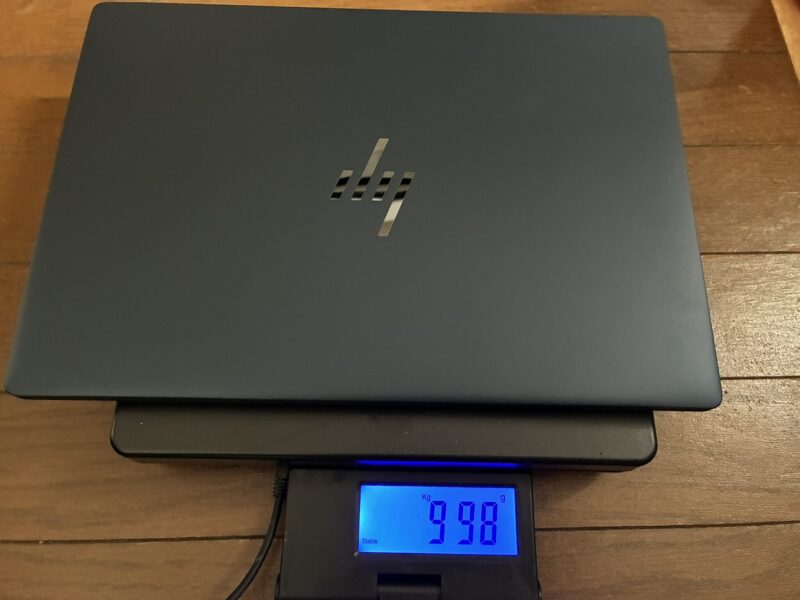 3.■ HP EliteBook Xの本体重量の実測結果